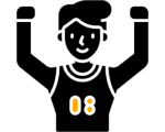 Minimalist digital clock on black background